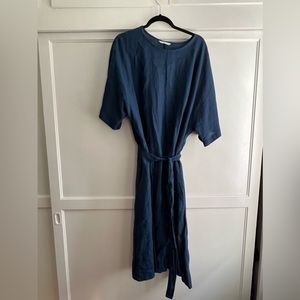 Linenfox Navy Ellen Dress L-XL